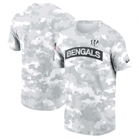 Men's Cincinnati Bengals 2024 Arctic Camo Salute To Service Performance T-Shirt - Ujersey