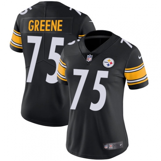 Women's Nike Pittsburgh Steelers #75 Joe Greene Black Team Color Vapor Untouchable Limited Player NFL Jersey - Ujersey