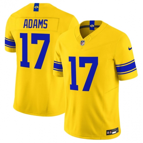 Men's Los Angeles Rams #17 Davante Adams Yellow 2026 F.U.S.E. Vapor Limited Football Stitched Jersey - Ujersey