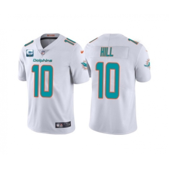 Men's Miami Dolphins 2022 #10 Tyreek Hill White With 2-star C Patch Vapor Untouchable Limited Stitched Football Jersey - Ujersey