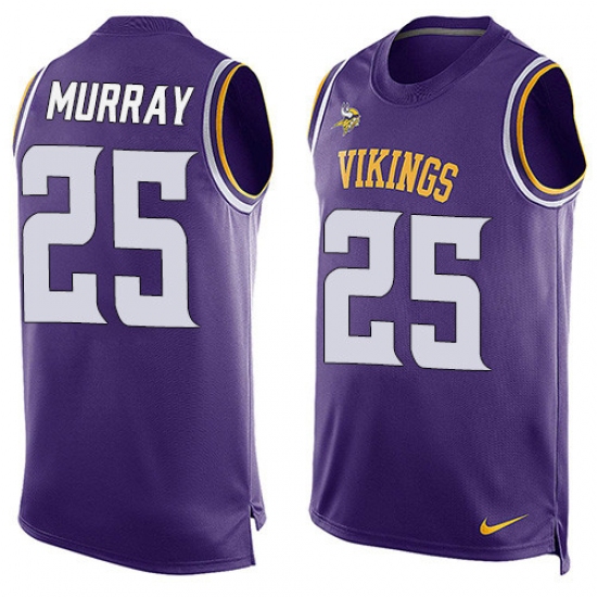 Men's Nike Minnesota Vikings #25 Latavius Murray Limited Purple Player Name & Number Tank Top NFL Jersey - Ujersey