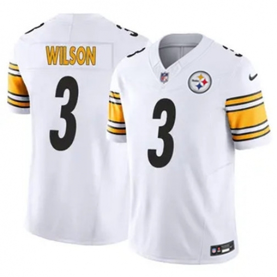 Youth Pittsburgh Steelers #3 Russell Wilson White F U S E Vapor Untouchable Limited Football Stitched Jersey - Ujersey