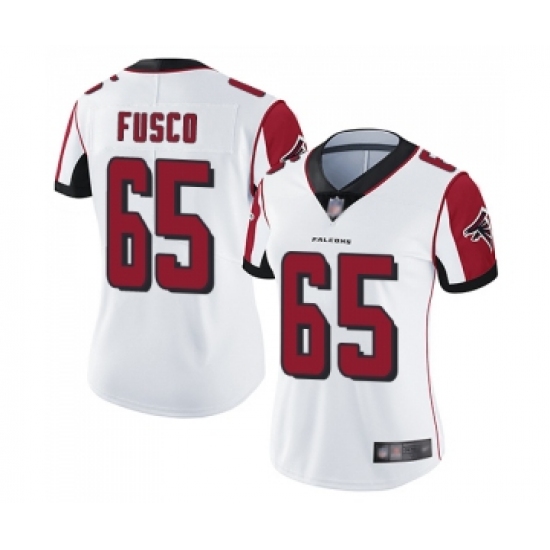 Women's Atlanta Falcons #65 Brandon Fusco White Vapor Untouchable Limited Player Football Jersey - Ujersey