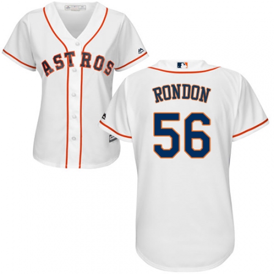 Women's Majestic Houston Astros #56 Hector Rondon Authentic White Home Cool Base MLB Jersey - Ujersey