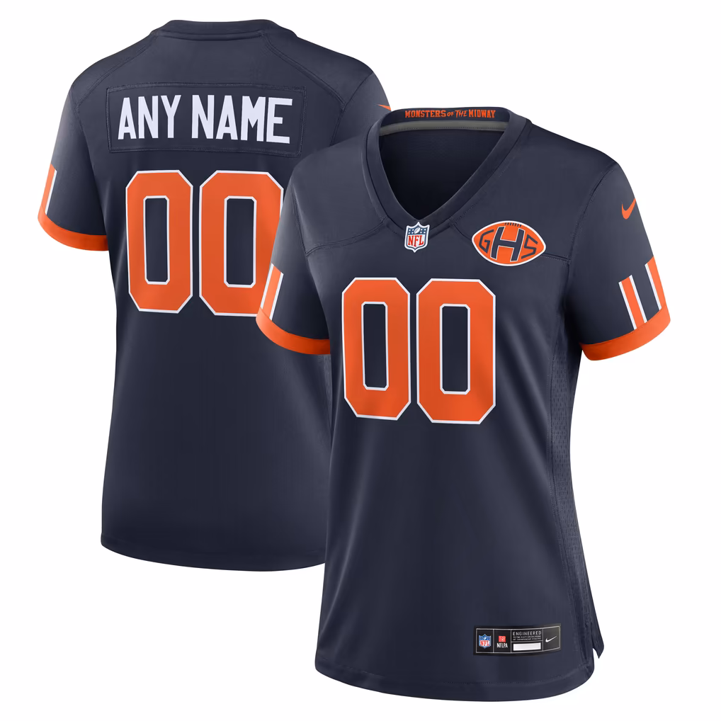 Women's Chicago Bears Nike Navy 2026 Rivalries Collection Game Custom Jersey - SUjersey01