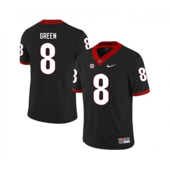 Georgia Bulldogs 8 A.J. Green Black College Football Jersey - Ujersey