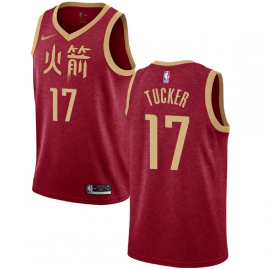 Youth Nike Houston Rockets #17 PJ Tucker Swingman Red NBA Jersey - 2018 19 City Edition - Ujersey