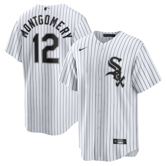 Men's Chicago White Sox #12 Colson Montgomery White Cool Base Stitched Baseball Jersey - Ujersey