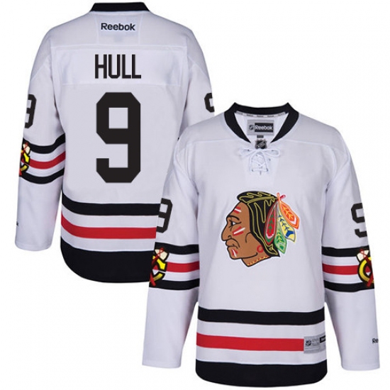 Youth Reebok Chicago Blackhawks #9 Bobby Hull Authentic White 2017 Winter Classic NHL Jersey - Ujersey