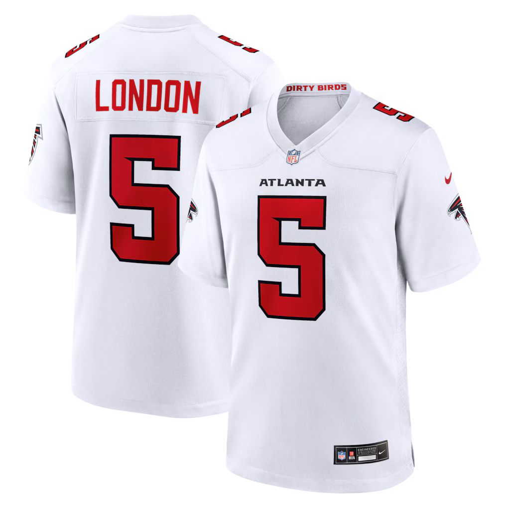 Men's Atlanta Falcons Drake London Nike White Game Jersey