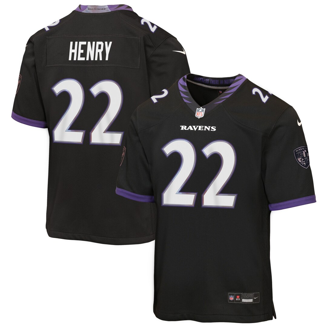 Youth Baltimore Ravens Derrick Henry Nike Black Alternate Game Jersey
