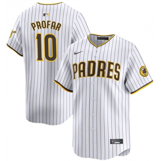 Men's San Diego Padres #10 Jurickson Profar White 2024 Home Limited Baseball Stitched Jersey - Ujersey