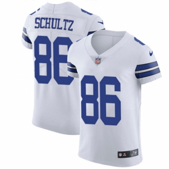 Men's Nike Dallas Cowboys #86 Dalton Schultz White Vapor Untouchable Elite Player NFL Jersey - Ujersey