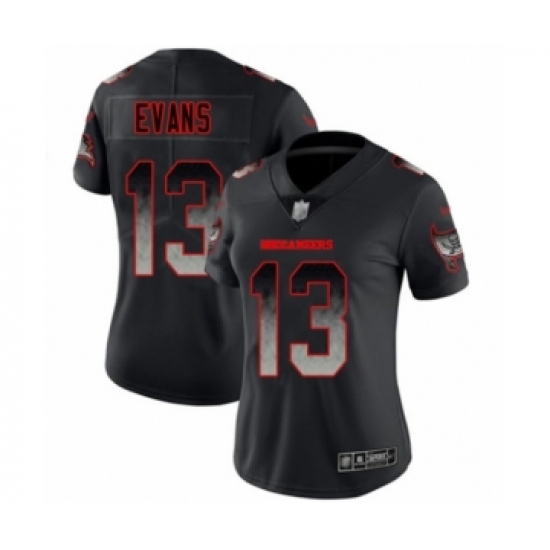 Women's Tampa Bay Buccaneers #13 Mike Evans Limited Black Smoke Fashion Football Jersey - Ujersey