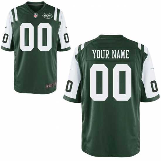 Men's New York Jets Nike Green Custom Game Jersey - Ujersey