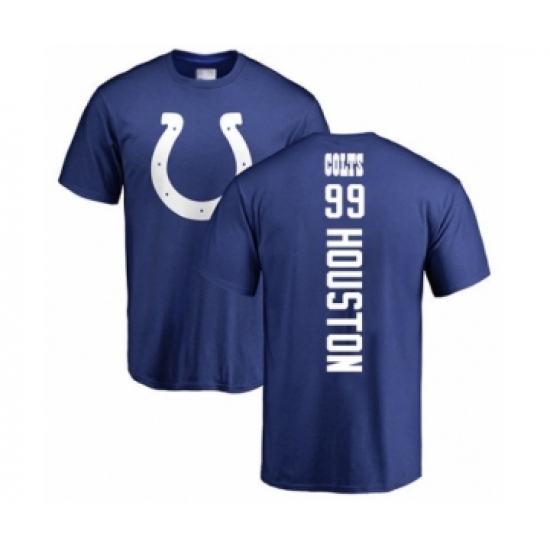 Football Indianapolis Colts #99 Justin Houston Royal Blue Backer T-Shirt - Ujersey