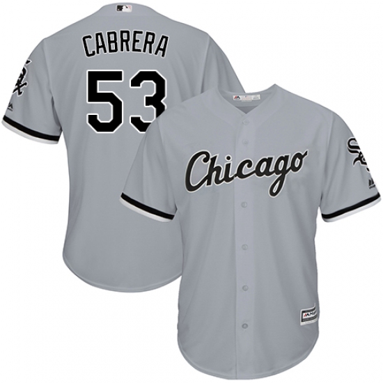 Youth Majestic Chicago White Sox #53 Melky Cabrera Authentic Grey Road Cool Base MLB Jersey - Ujersey