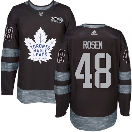 Men's Adidas Toronto Maple Leafs #48 Calle Rosen Authentic Black 1917-2017 100th Anniversary NHL Jersey - Ujersey