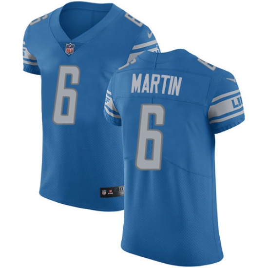 Men's Nike Detroit Lions #6 Sam Martin Light Blue Team Color Vapor Untouchable Elite Player NFL Jersey - Ujersey