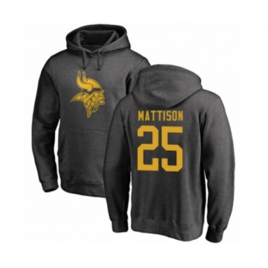 Football Minnesota Vikings #25 Alexander Mattison Ash One Color Pullover Hoodie - Ujersey