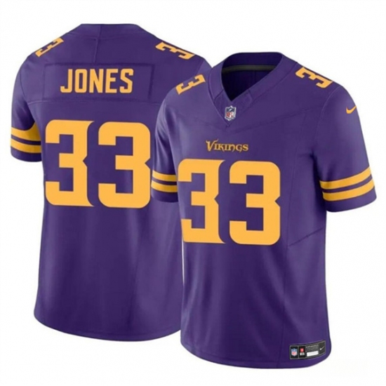 Men's Minnesota Vikings #33 Aaron Jones Purple F.U.S.E. Color Rush Vapor Untouchable Limited Football Stitched Jersey - Ujersey