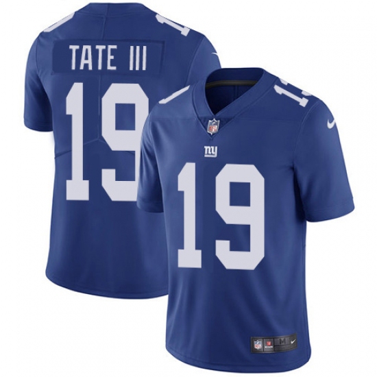 Nike New York Giants #19 Golden Tate Royal Blue Team Color Men's Stitched NFL Vapor Untouchable Limited Jersey - Ujersey