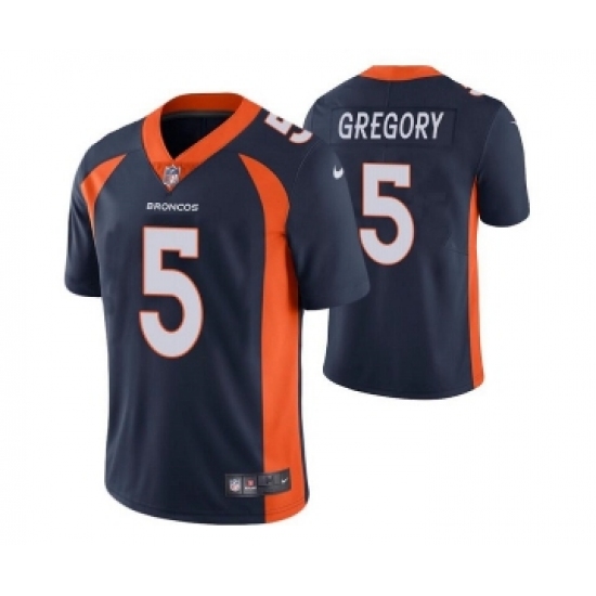 Men's Denver Broncos #5 Randy Gregory Navy Vapor Untouchable Limited Stitched Jersey - Ujersey
