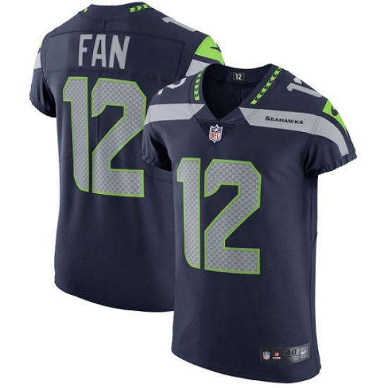 Men's Nike Seattle Seahawks 12th Fan Steel Blue Team Color Vapor Untouchable Elite Player NFL Jersey - Ujersey