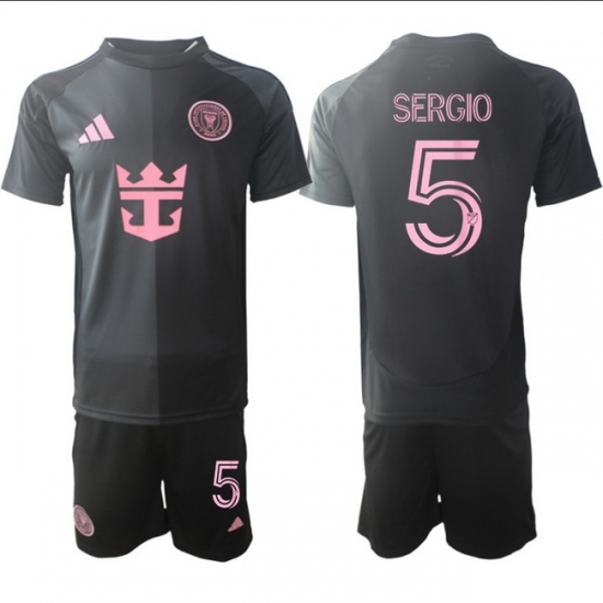 Men Inter Miami CF 2026 Soccer Jerseys Black #5 SERGIO - Ujersey