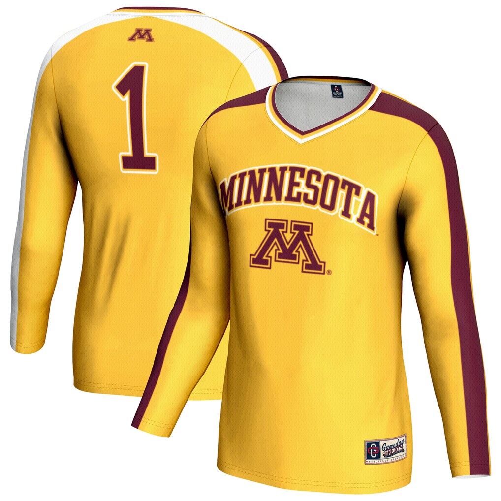 Unisex GameDay Greats Gold Minnesota Golden Gophers #1 Lightweight Volleyball Fashion Jersey - U-jersey
