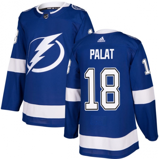 Youth Adidas Tampa Bay Lightning #18 Ondrej Palat Authentic Royal Blue Home NHL Jersey - Ujersey