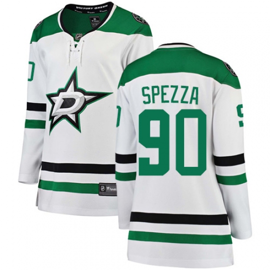 Women's Dallas Stars #90 Jason Spezza Authentic White Away Fanatics Branded Breakaway NHL Jersey - Ujersey