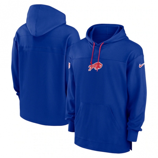 Men's Buffalo Bills Royal Performance Pullover Hoodie - Ujersey