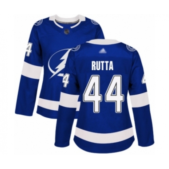 Women's Tampa Bay Lightning #44 Jan Rutta Authentic Royal Blue Home Hockey Jersey - Ujersey