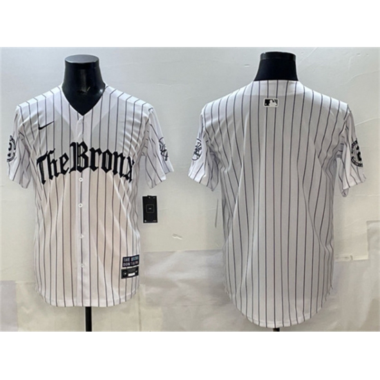 Men's New York Yankees Blank White Pinstripe 'Gothic Legacy Edition' Vapor Premier Limited Stitched Baseball Jersey