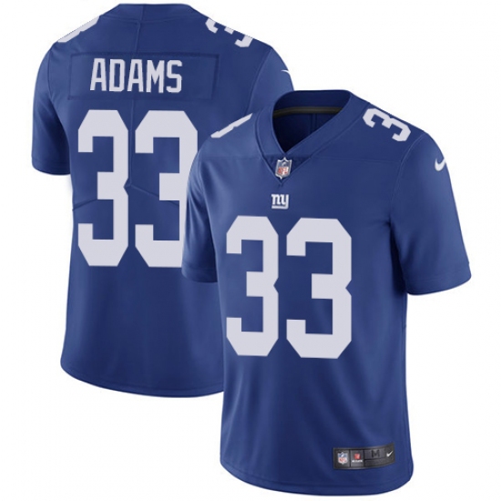 Men's Nike New York Giants #33 Andrew Adams Royal Blue Team Color Vapor Untouchable Limited Player NFL Jersey - Ujersey