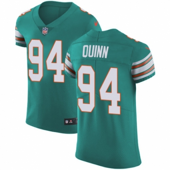 Men's Nike Miami Dolphins #94 Robert Quinn Aqua Green Alternate Vapor Untouchable Elite Player NFL Jersey - Ujersey