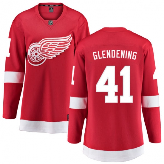 Women's Detroit Red Wings #41 Luke Glendening Fanatics Branded Red Home Breakaway NHL Jersey