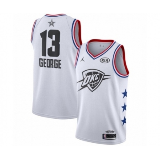 Women's Jordan Oklahoma City Thunder #13 Paul George Swingman White 2019 All-Star Game Basketball Jersey - Ujersey