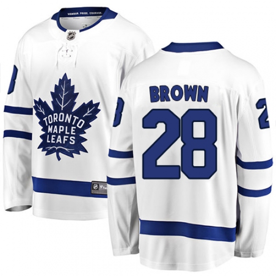 Youth Toronto Maple Leafs #28 Connor Brown Fanatics Branded White Away Breakaway NHL Jersey - Ujersey