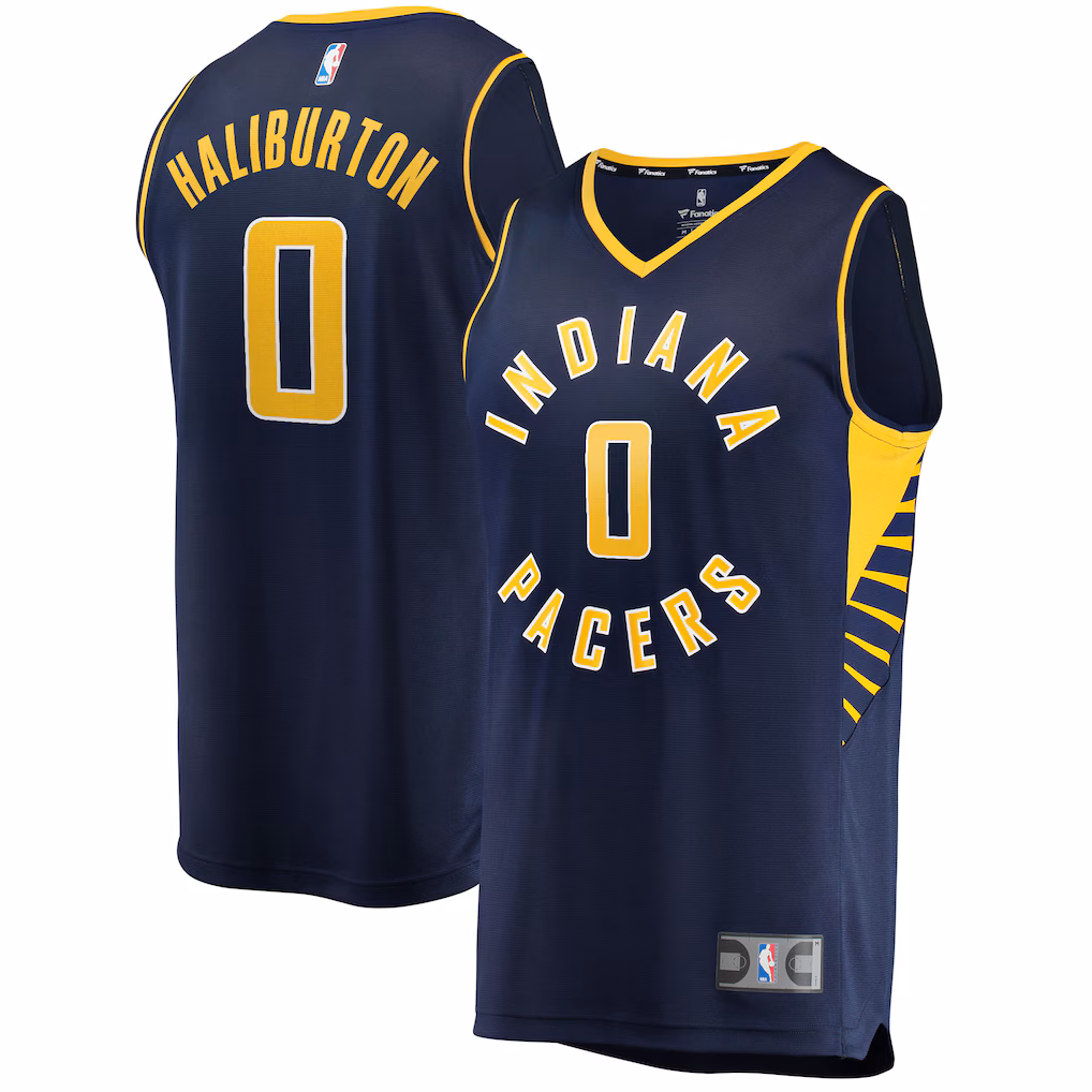Youth Indiana Pacers Tyrese Haliburton Fanatics Navy 2021/22 Fast Break Replica Jersey - Icon Edition - Vujersey Los Angeles Rams