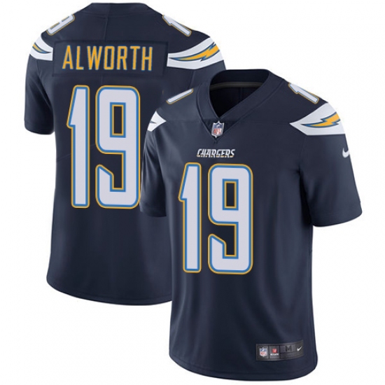 Youth Nike Los Angeles Chargers #19 Lance Alworth Navy Blue Team Color Vapor Untouchable Limited Player NFL Jersey - Ujersey