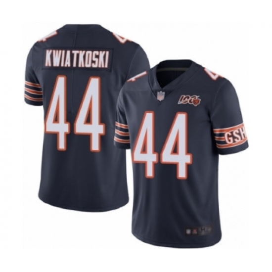Men's Chicago Bears #44 Nick Kwiatkoski Navy Blue Team Color 100th Season Limited Football Jersey - Ujersey