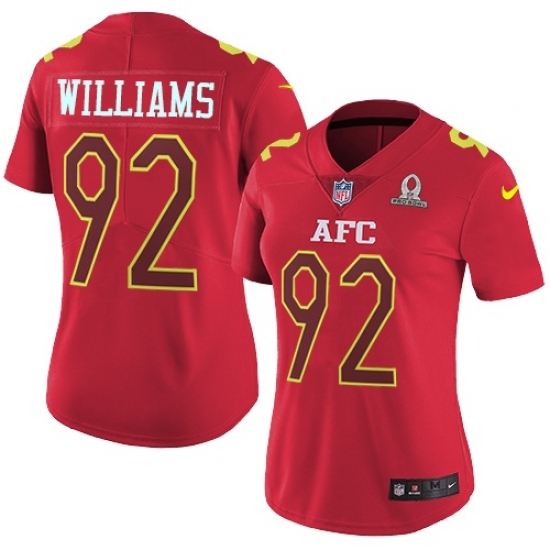 Women's Nike New York Jets #92 Leonard Williams Limited Red 2017 Pro Bowl NFL Jersey - Ujersey