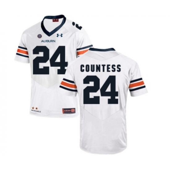 Auburn Tigers 24 Blake Countess White College Football Jersey - Ujersey