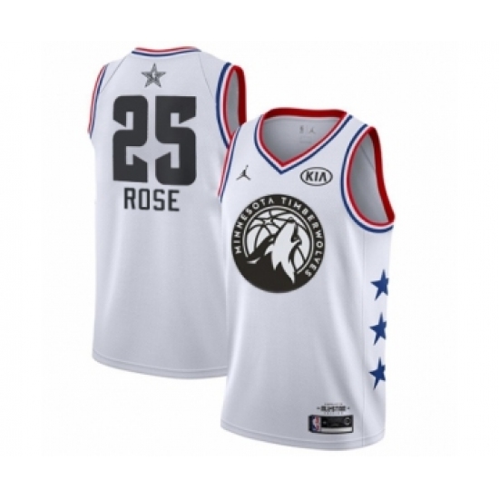 Youth Minnesota Timberwolves #25 Derrick Rose Swingman White 2019 All-Star Game Basketball Jersey - Ujersey