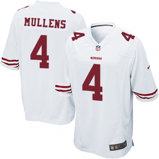 Men's Nike San Francisco 49ers #4 Nick Mullens Game White NFL Jersey - Ujersey