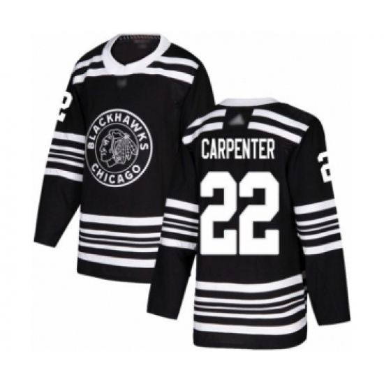 Men's Chicago Blackhawks #22 Ryan Carpenter Authentic Black Alternate Hockey Jersey - Ujersey