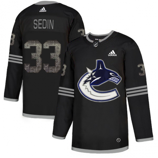 Men's Adidas Vancouver Canucks #33 Henrik Sedin Black Authentic Classic Stitched NHL Jersey - Ujersey