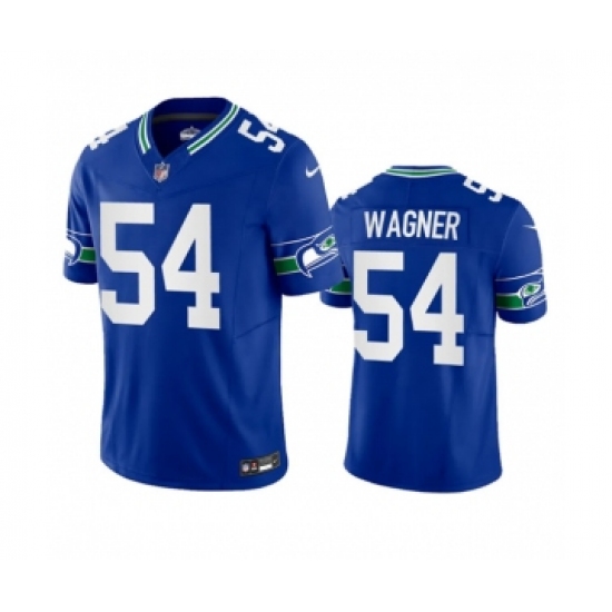 Men's Nike Seattle Seahawks #54 Bobby Wagner Royal 2023 F.U.S.E. Vapor Limited Throwback Stitched Jersey - Ujersey